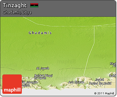 Physical Panoramic Map of Tinzaght