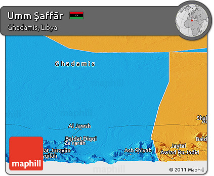 Political Panoramic Map of Umm Şaffār