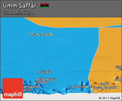 Political Panoramic Map of Umm Şaffār