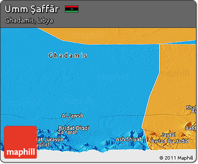 Political Panoramic Map of Umm Şaffār
