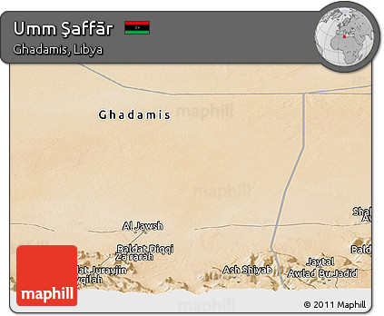 Satellite Panoramic Map of Umm Şaffār