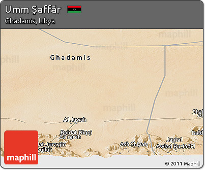 Satellite Panoramic Map of Umm Şaffār