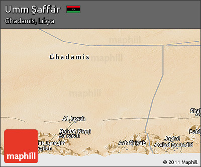 Satellite Panoramic Map of Umm Şaffār