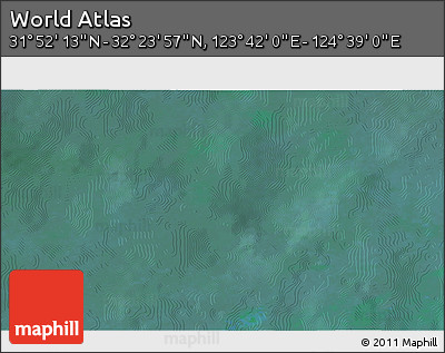 Satellite 3D Map of the Area around 32° 8' 5" N, 124° 10' 30" E