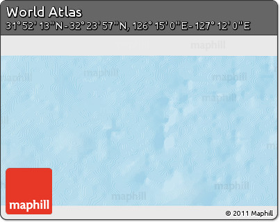 Physical 3D Map of the Area around 32° 8' 5" N, 126° 43' 29" E