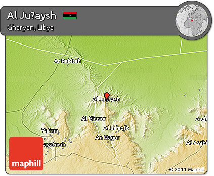 Physical 3D Map of Al Juḩaysh