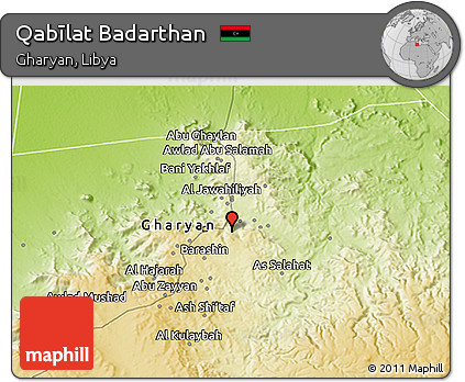 Physical 3D Map of Qabīlat Badarthan