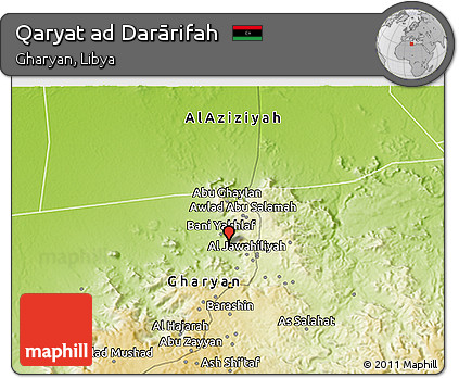Physical 3D Map of Qaryat Ad Darārifah