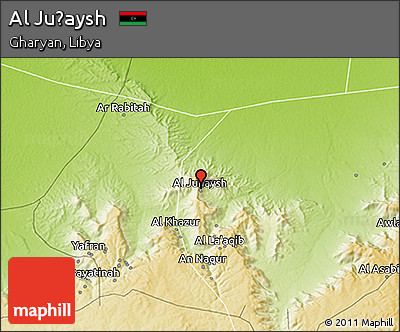 Physical 3D Map of Al Juḩaysh
