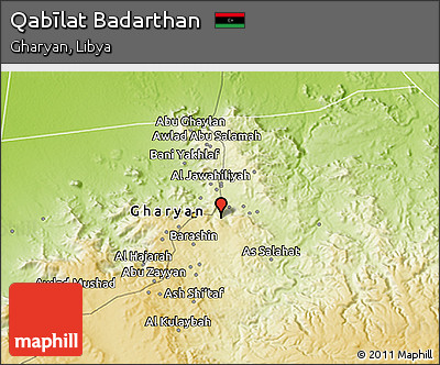 Physical 3D Map of Qabīlat Badarthan