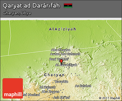 Physical 3D Map of Qaryat Ad Darārifah