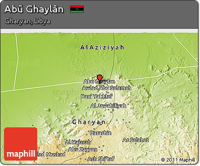 Physical 3D Map of Abū Ghaylān