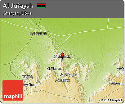 Physical 3D Map of Al Juḩaysh