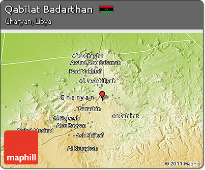 Physical 3D Map of Qabīlat Badarthan