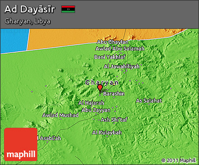 Political 3D Map of Ad Dayāsīr