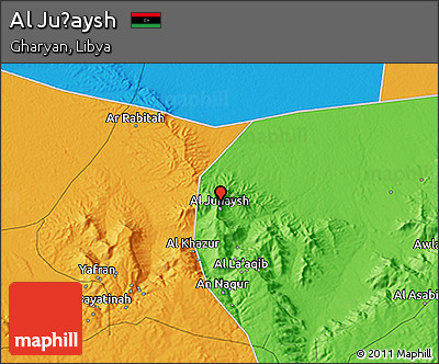 Political 3D Map of Al Juḩaysh