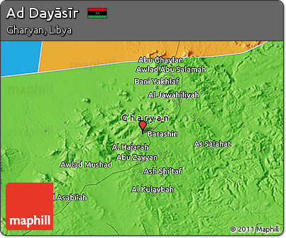 Political 3D Map of Ad Dayāsīr