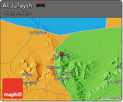 Political 3D Map of Al Juḩaysh