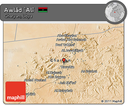 Satellite 3D Map of Awlād `Alī