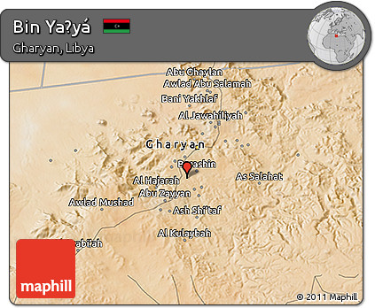 Satellite 3D Map of Bin Yaḩyá