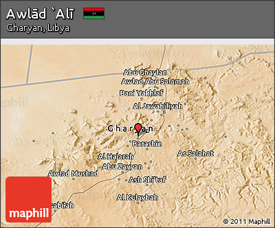 Satellite 3D Map of Awlād `Alī