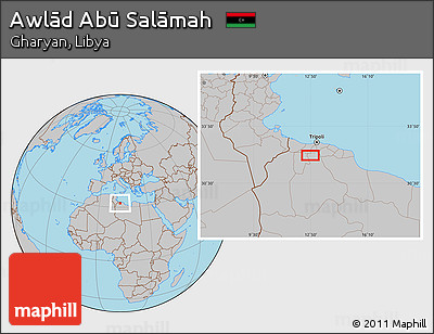 Gray Location Map of Awlād Abū Salāmah