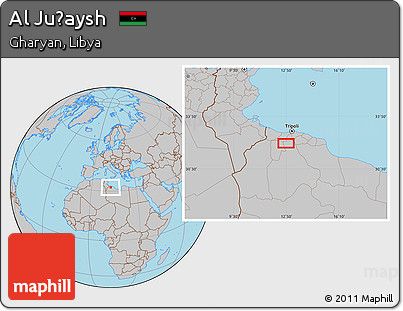 Gray Location Map of Al Juḩaysh