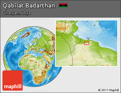 Physical Location Map of Qabīlat Badarthan