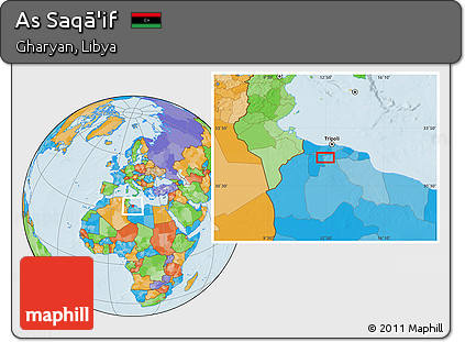 Political Location Map of As Saqā'if