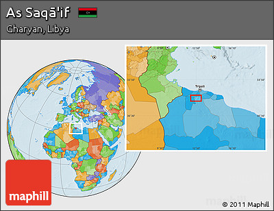 Political Location Map of As Saqā'if