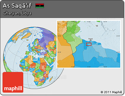 Political Location Map of As Saqā'if