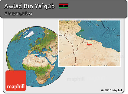Satellite Location Map of Awlād Bin Ya`qūb