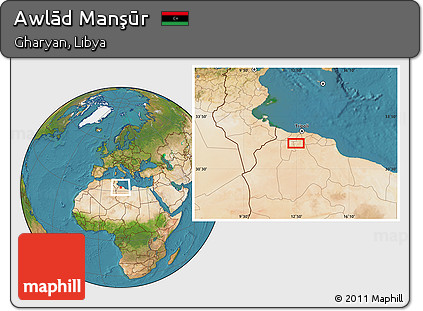 Satellite Location Map of Awlād Manşūr
