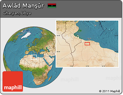 Satellite Location Map of Awlād Manşūr