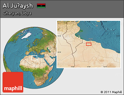 Satellite Location Map of Al Juḩaysh