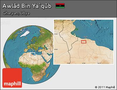 Satellite Location Map of Awlād Bin Ya`qūb