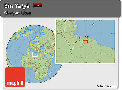 Savanna Style Location Map of Bin Yaḩyá