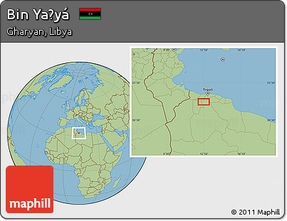 Savanna Style Location Map of Bin Yaḩyá