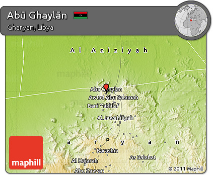 Physical Map of Abū Ghaylān