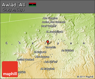 Physical Map of Awlād `Alī