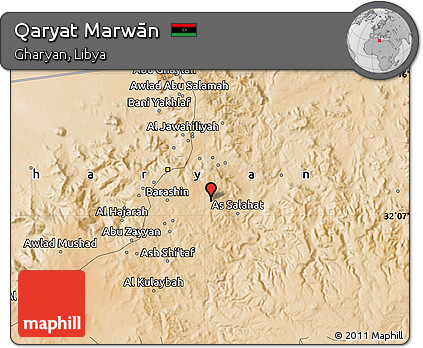 Satellite Map of Qaryat Marwān