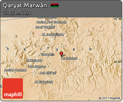 Satellite Map of Qaryat Marwān