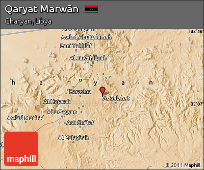 Satellite Map of Qaryat Marwān