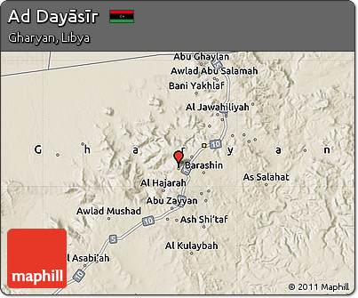 Shaded Relief Map of Ad Dayāsīr