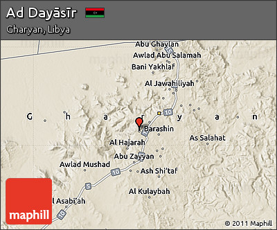 Shaded Relief Map of Ad Dayāsīr