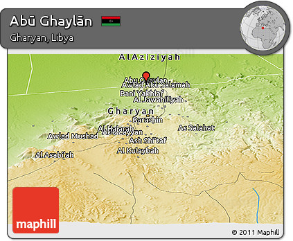 Physical Panoramic Map of Abū Ghaylān
