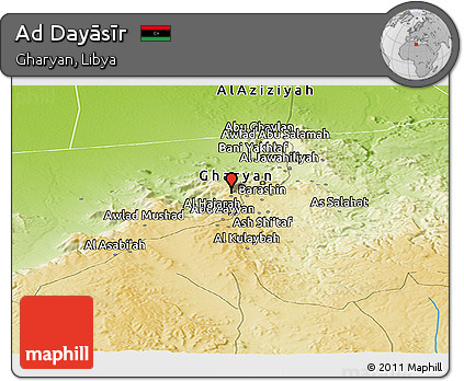 Physical Panoramic Map of Ad Dayāsīr