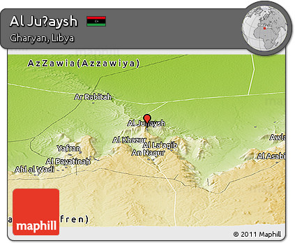 Physical Panoramic Map of Al Juḩaysh