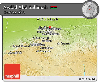Physical Panoramic Map of Awlād Abū Salāmah