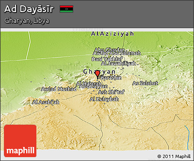 Physical Panoramic Map of Ad Dayāsīr
